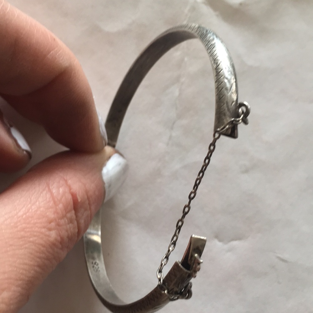 Small Sterling Silver Bangle - image 3